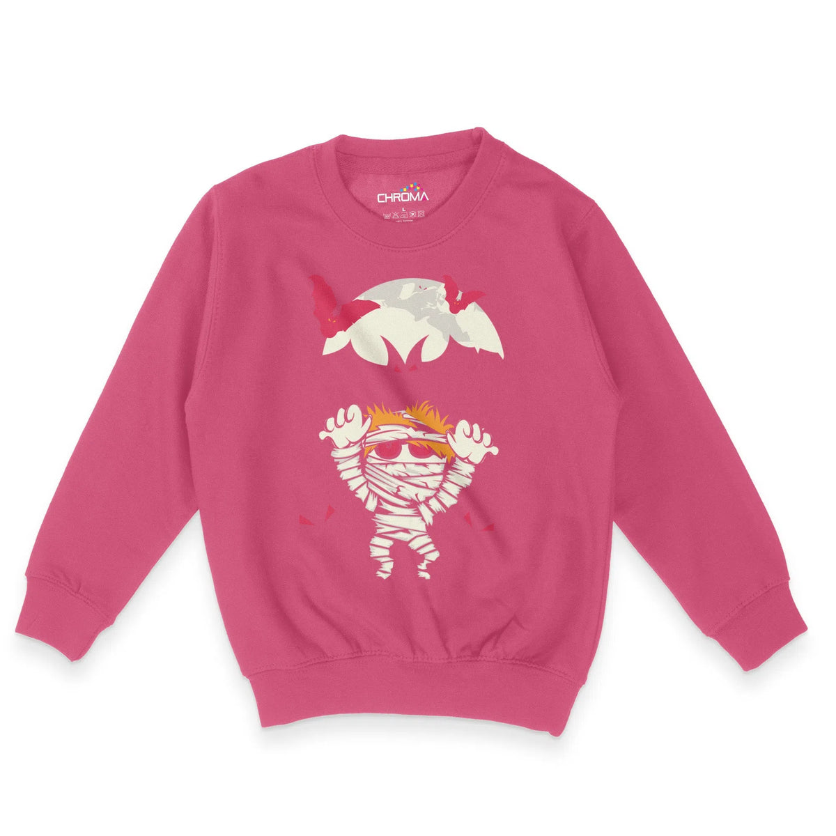Spooky Mummy Halloween Unisex Youth Sweatshirt | Premium Halloween Clo Chroma Clothing