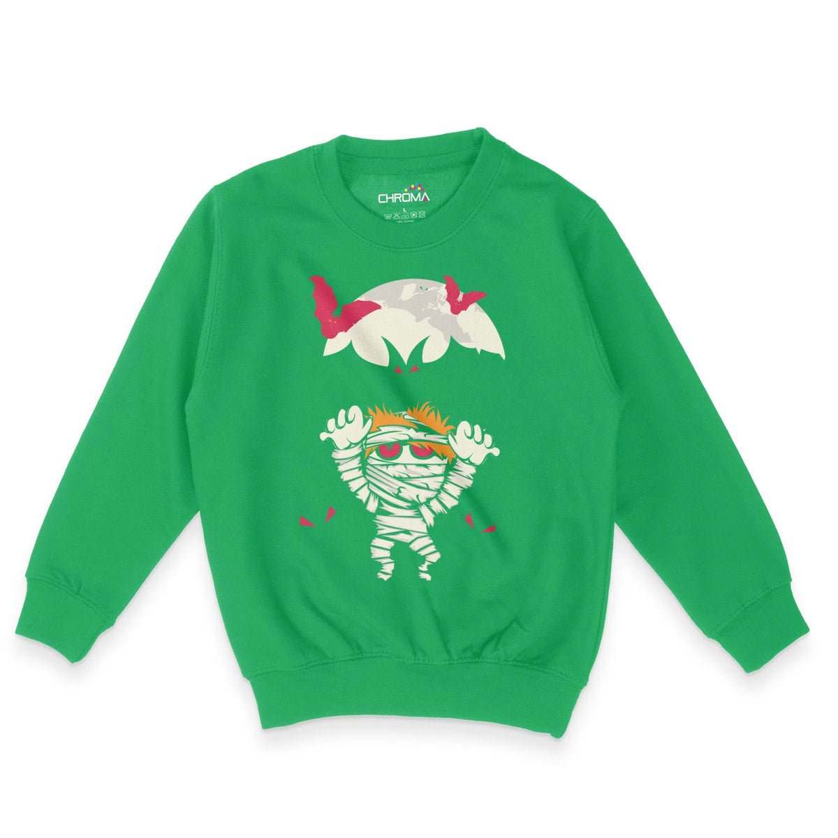 Spooky Mummy Halloween Unisex Youth Sweatshirt | Premium Halloween Clo Chroma Clothing