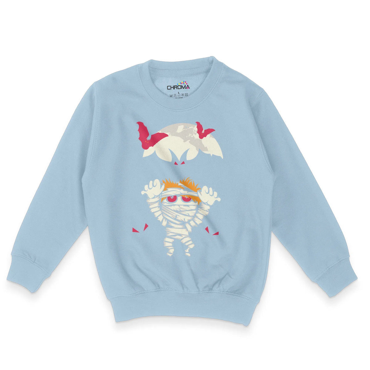 Spooky Mummy Halloween Unisex Youth Sweatshirt | Premium Halloween Clo Chroma Clothing