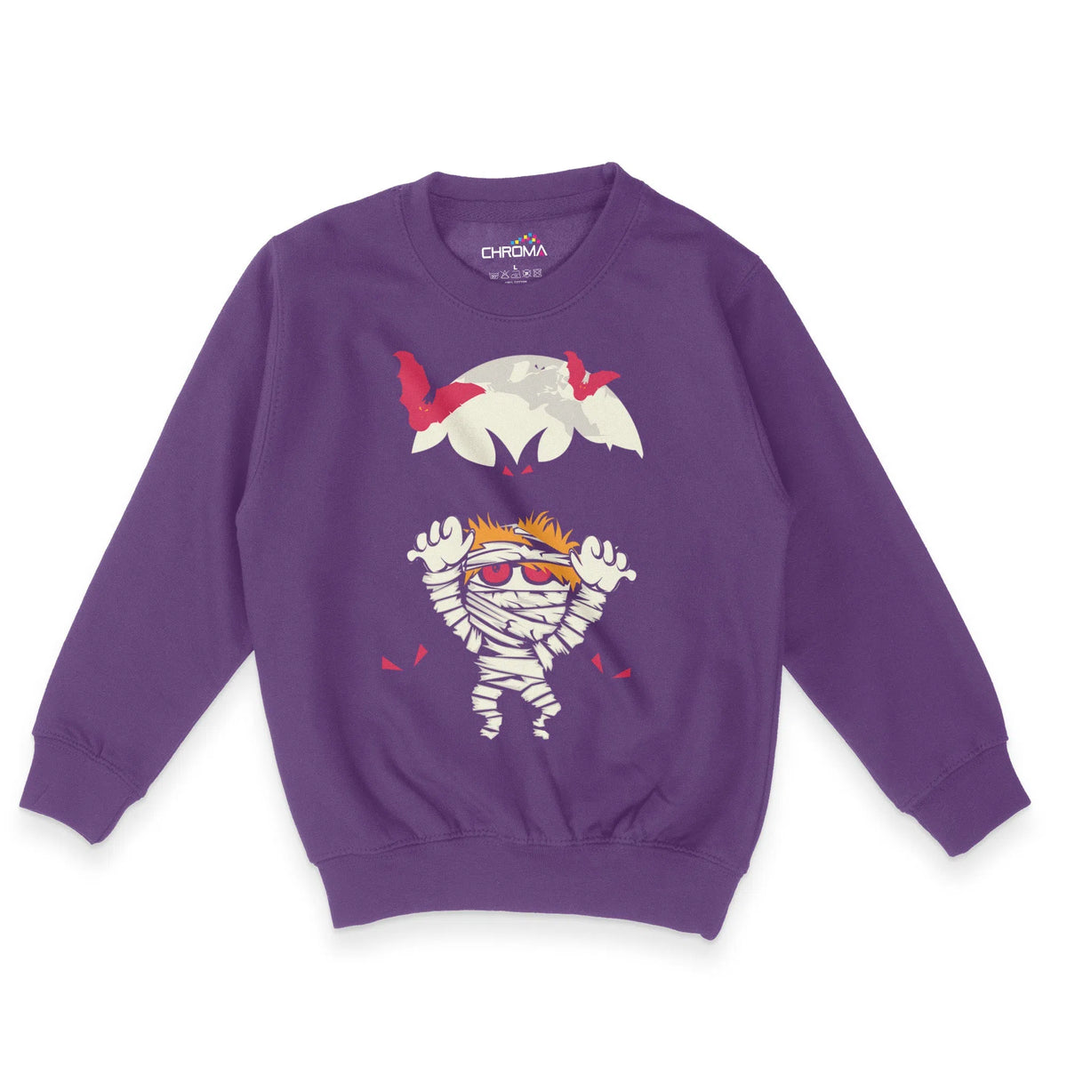 Spooky Mummy Halloween Unisex Youth Sweatshirt | Premium Halloween Clo Chroma Clothing