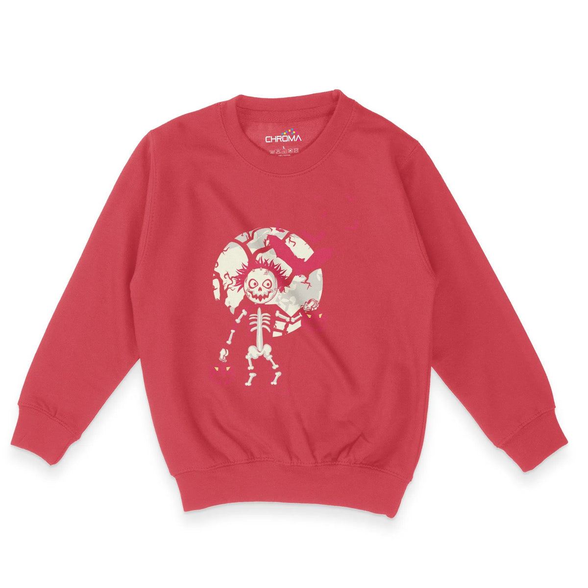 Spooky Skeleton Halloween Unisex Youth Sweatshirt | Premium HalloweenChroma Clothing