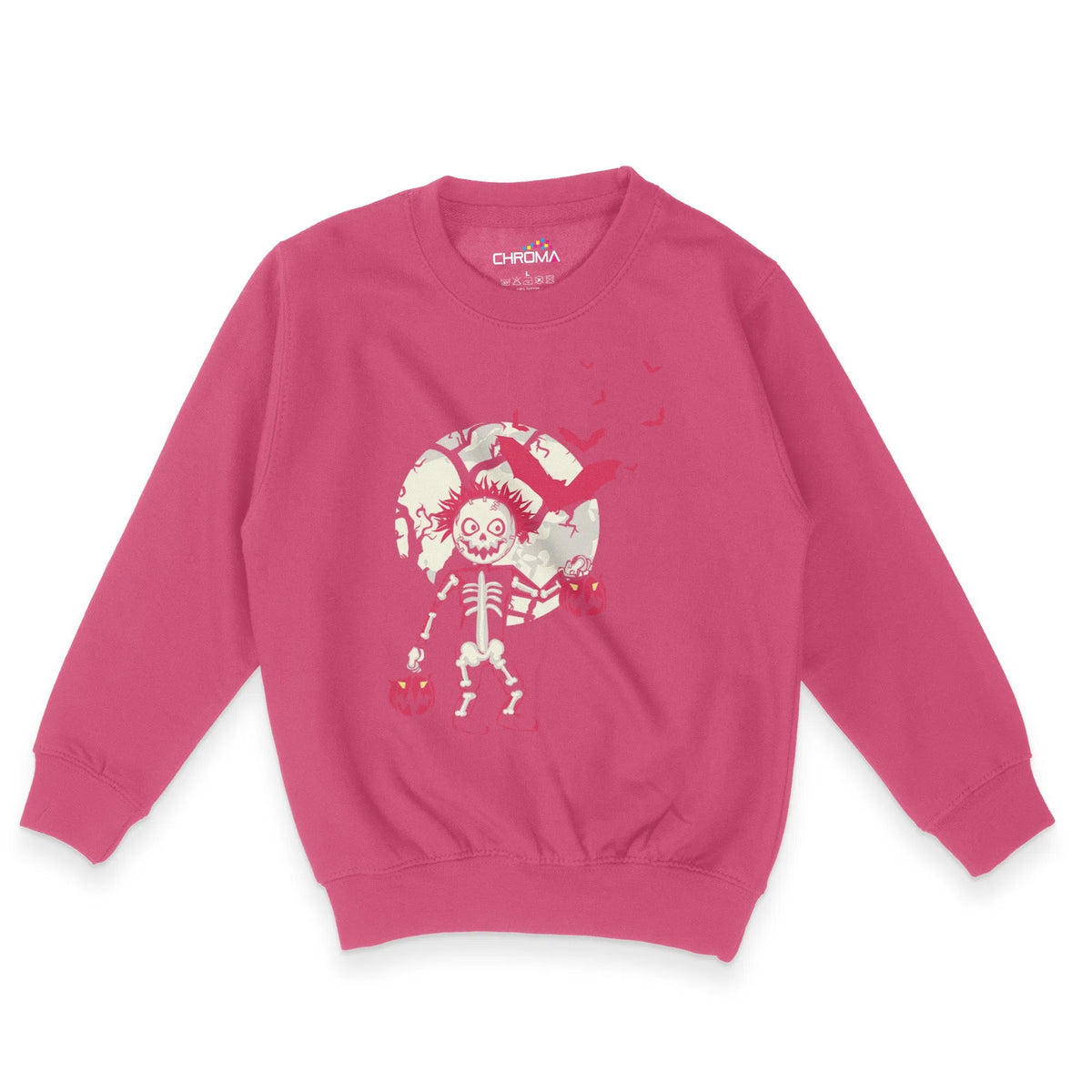 Spooky Skeleton Halloween Unisex Youth Sweatshirt | Premium HalloweenChroma Clothing