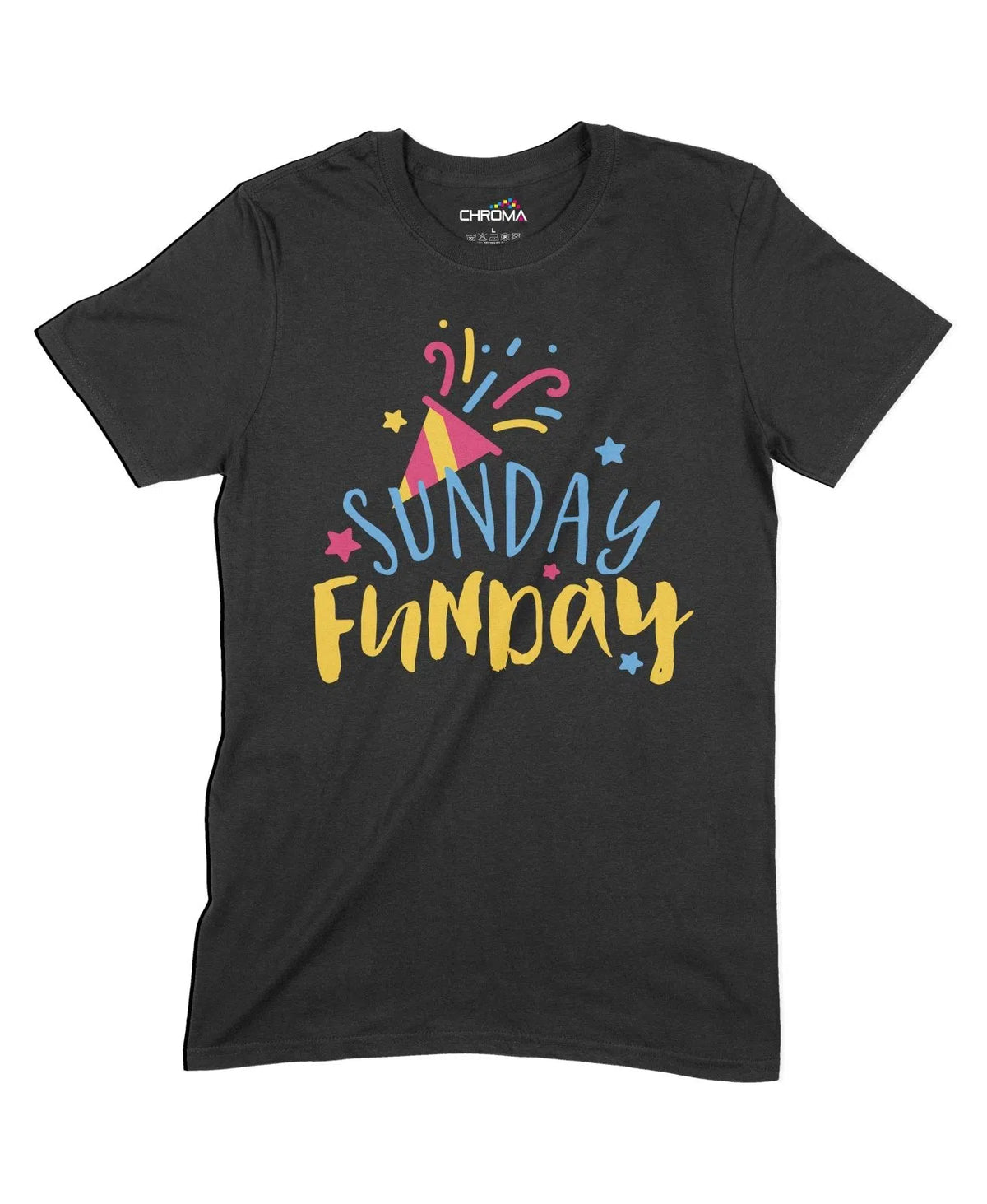 Sunday Funday Unisex Adult T-Shirt Chroma Clothing