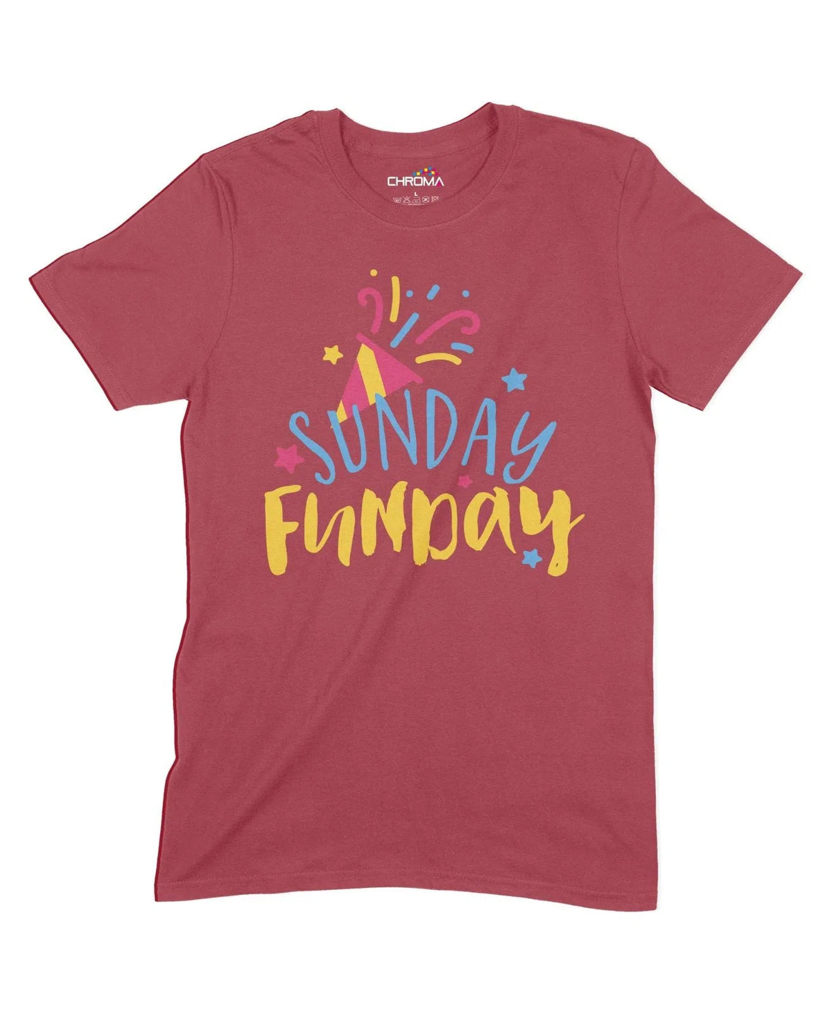 Sunday Funday Unisex Adult T-Shirt Chroma Clothing