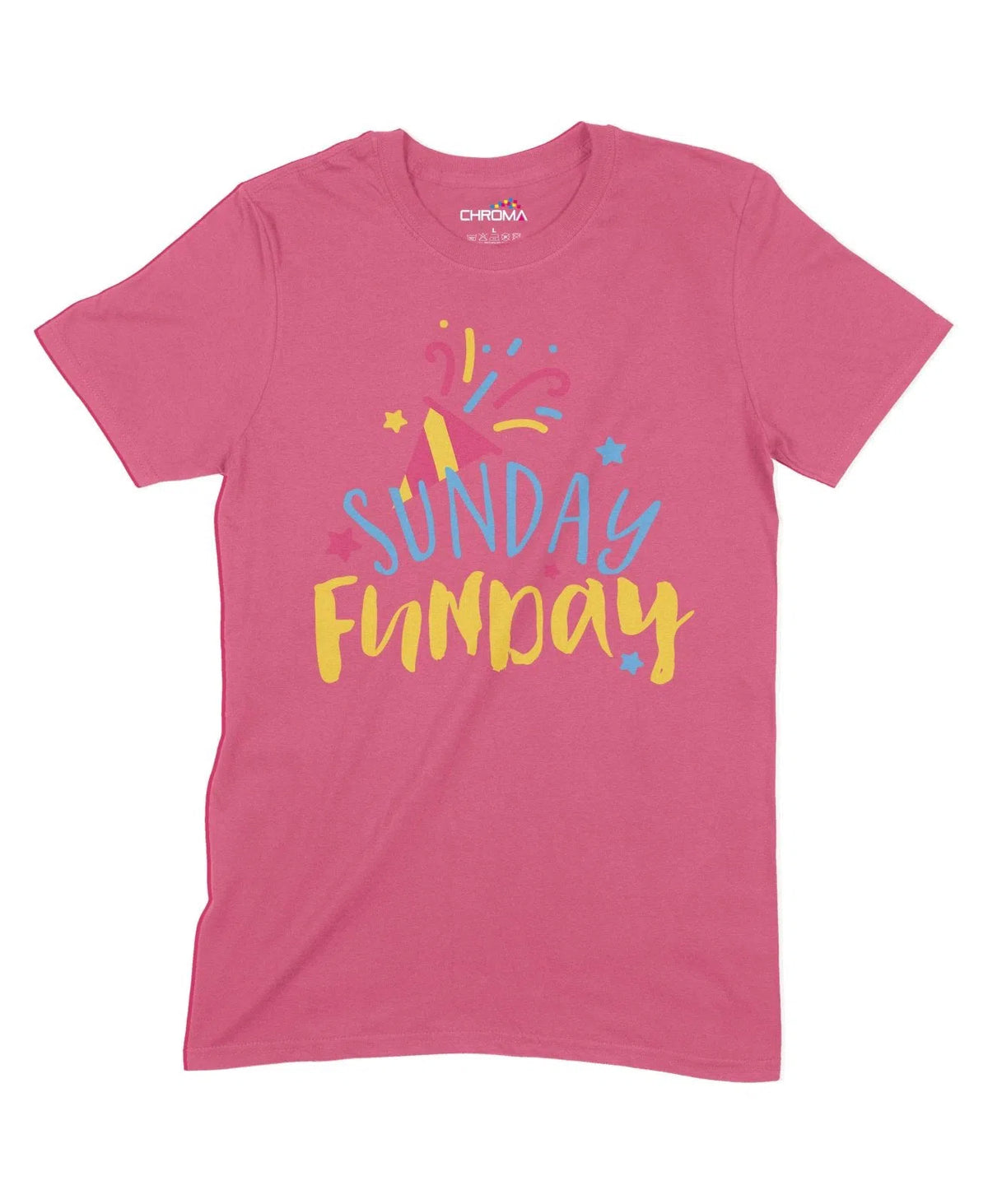 Sunday Funday Unisex Adult T-Shirt Chroma Clothing