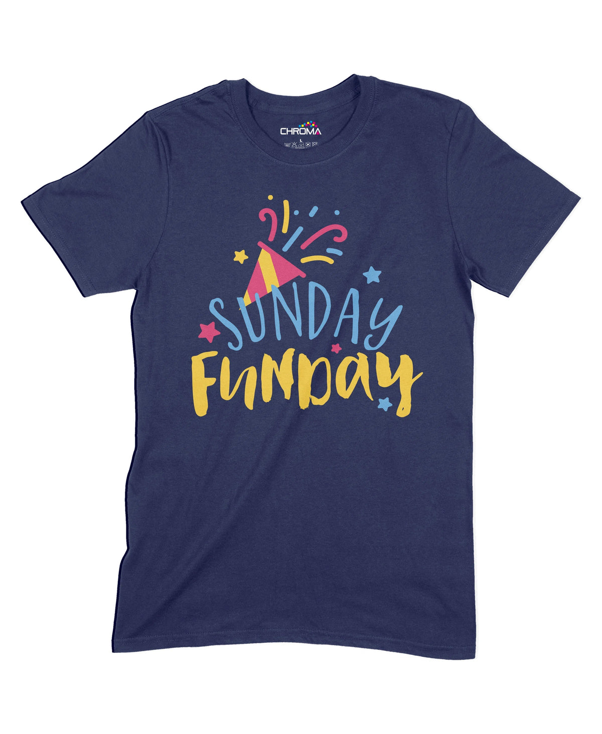 Sunday Funday Unisex Adult T-Shirt Chroma Clothing