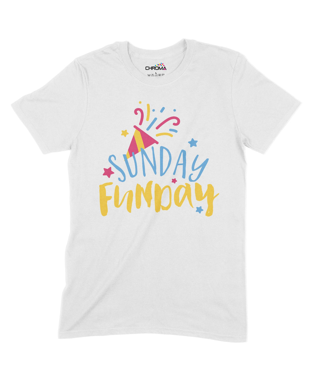 Sunday Funday Unisex Adult T-Shirt Chroma Clothing