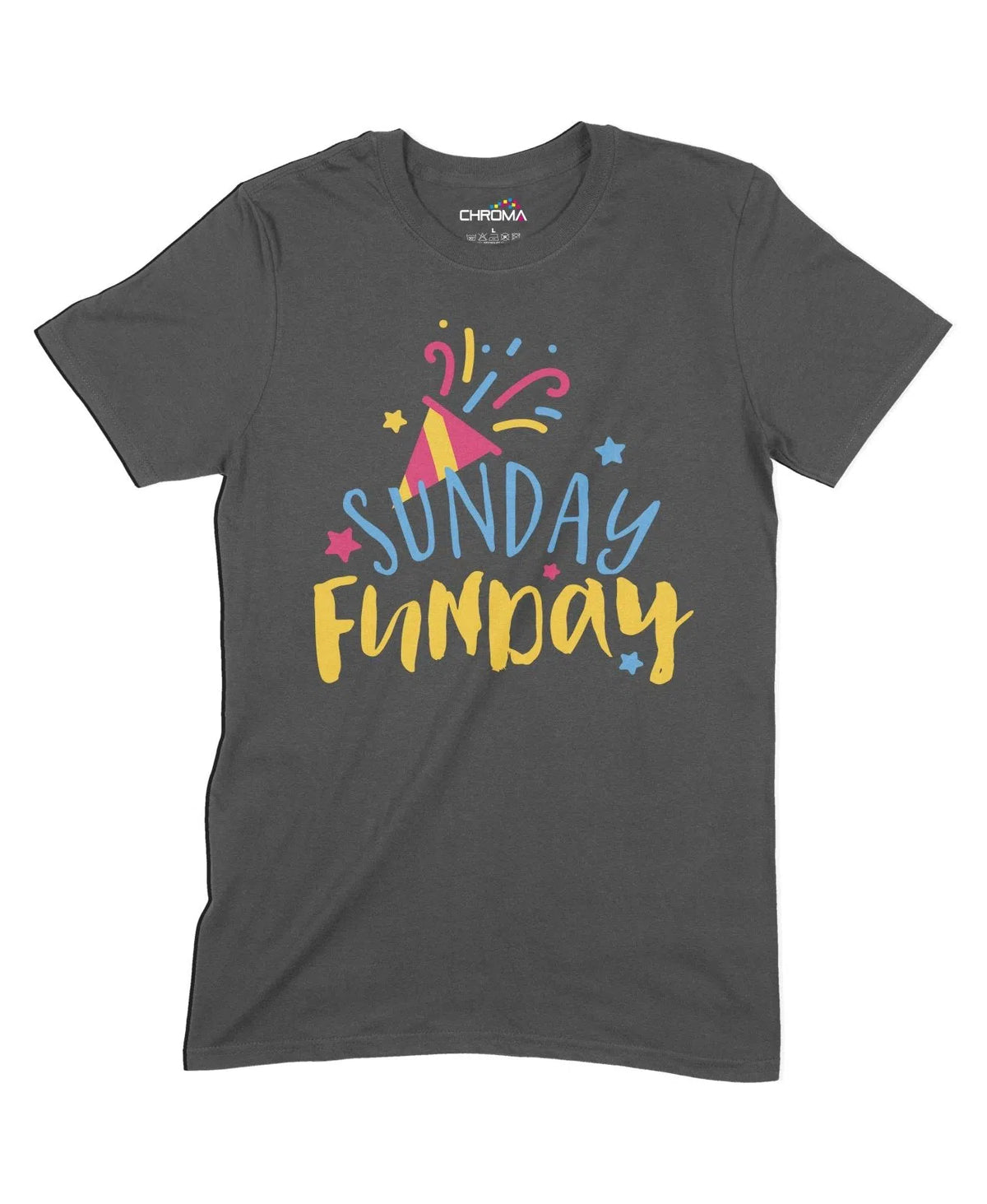 Sunday Funday Unisex Adult T-Shirt Chroma Clothing