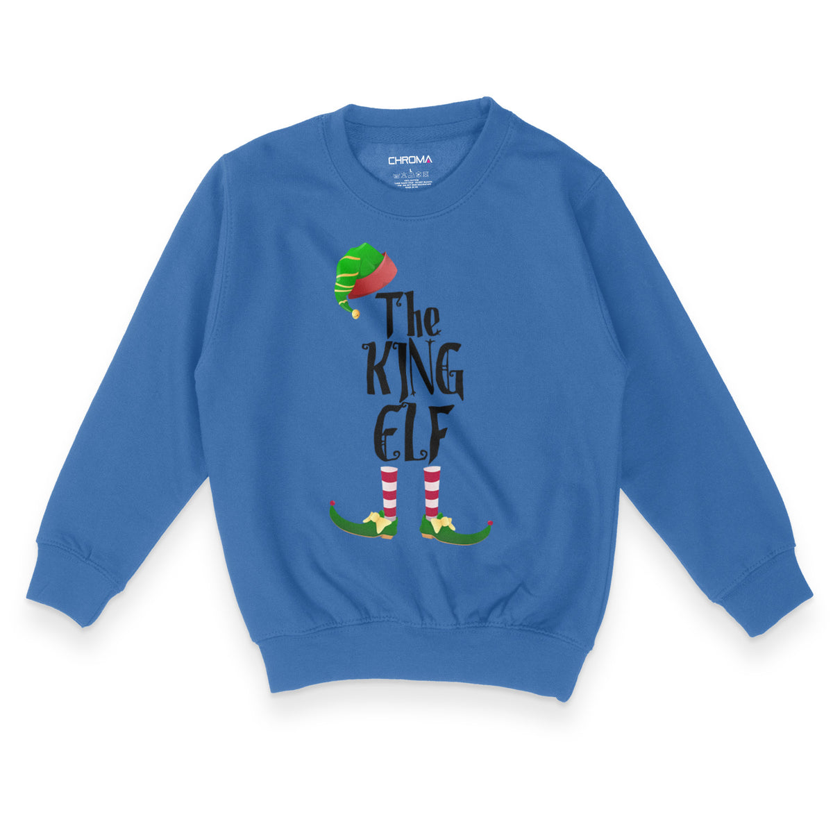 The King Elf Festive Fun | Kid's Christmas Sweatshirt Chroma Clothing