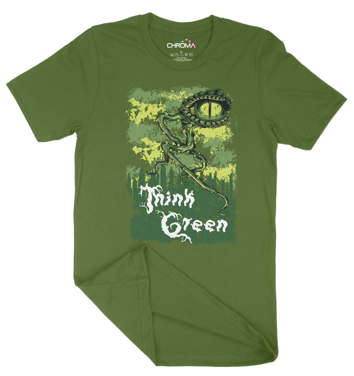 Think Green Unisex Adult T-Shirt | Premium Quality Streetwear Chroma Clothing