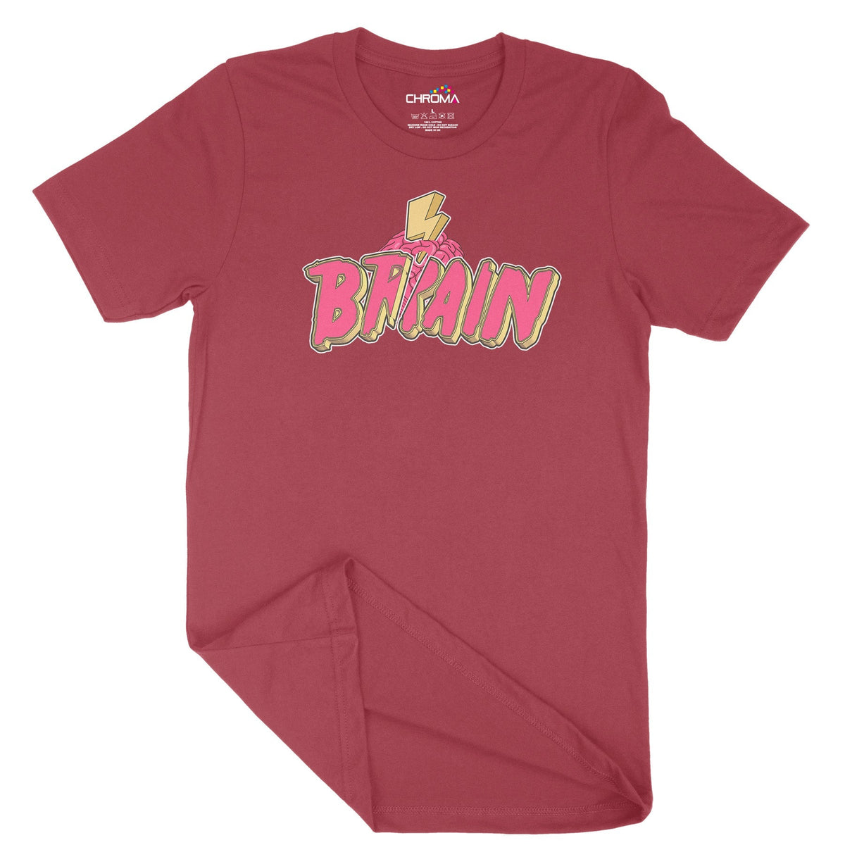Thunder Brain Unisex Adult T-Shirt Chroma Clothing