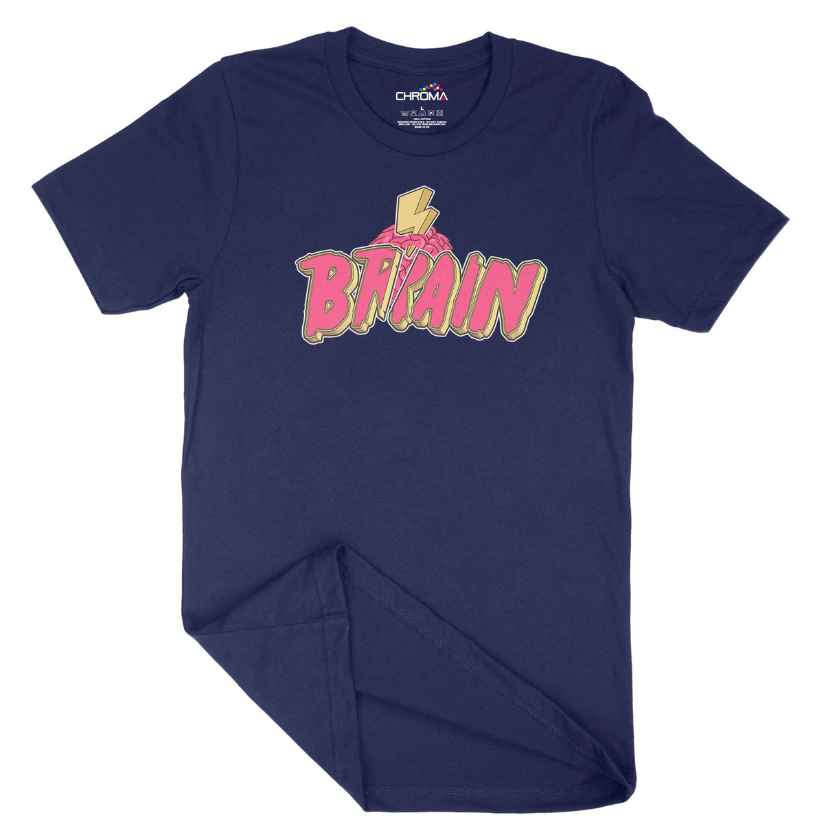 Thunder Brain Unisex Adult T-Shirt Chroma Clothing
