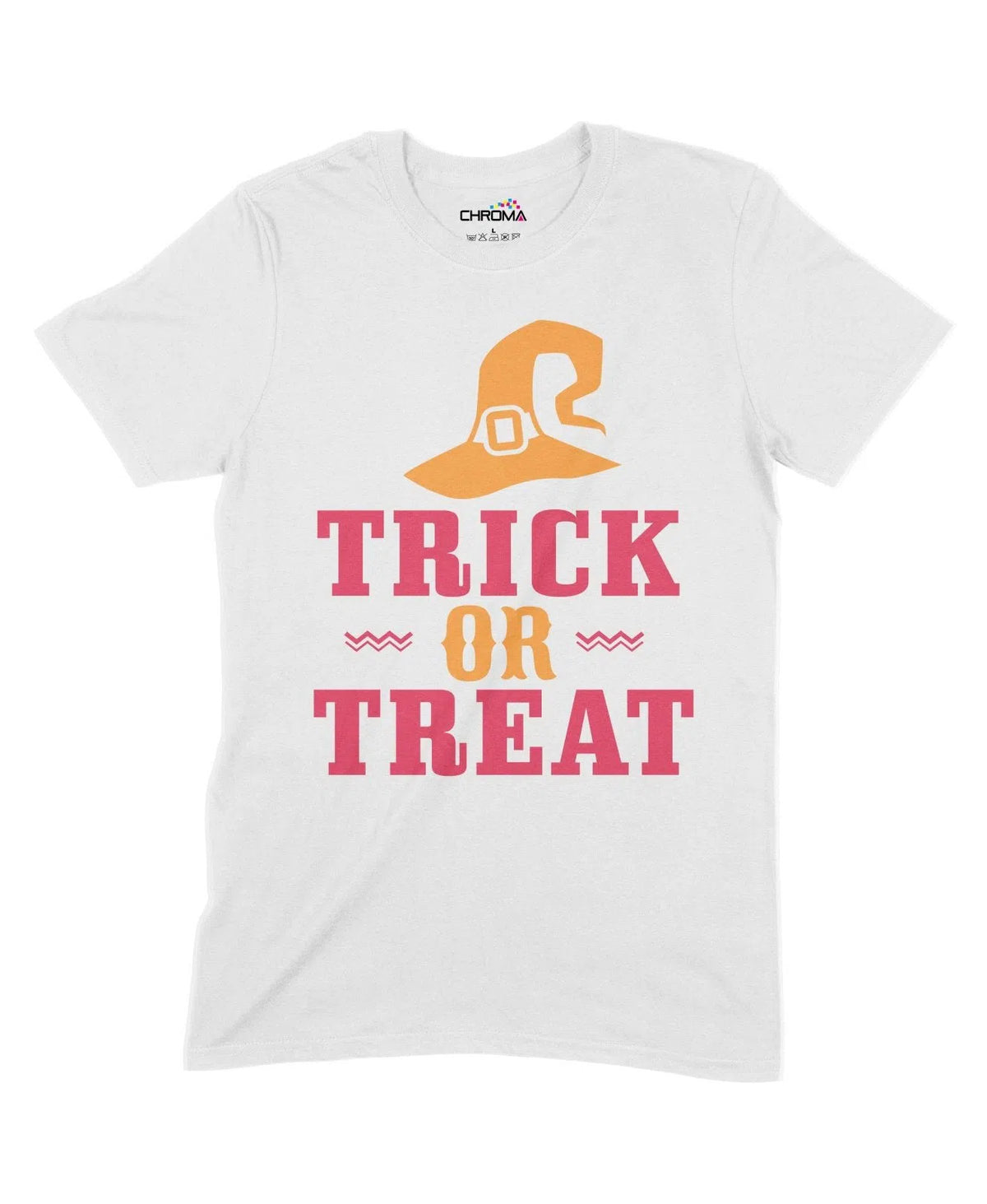 Trick Or Treat Witch Halloween Unisex Adult T-Shirt | Premium Hallowee Chroma Clothing