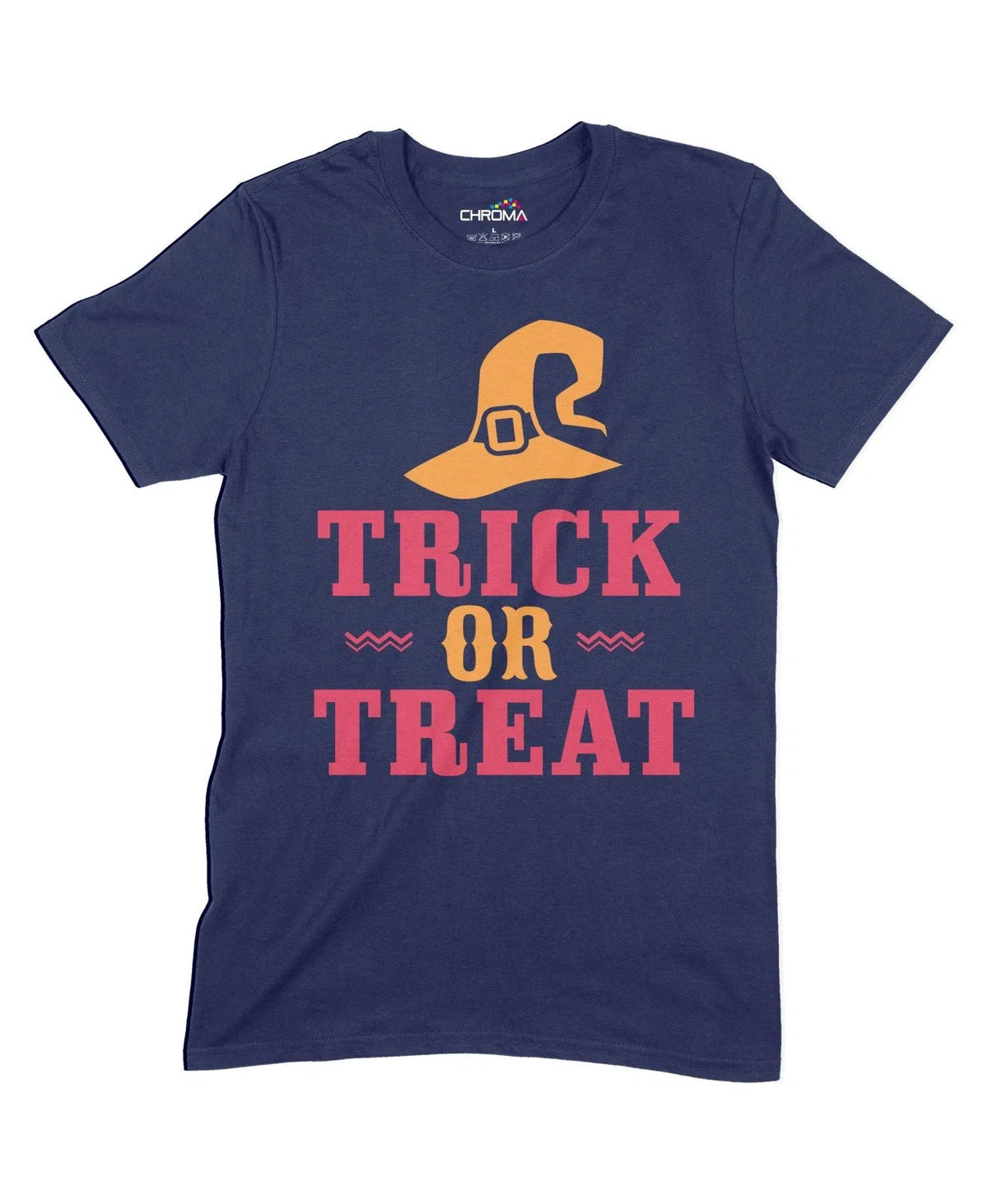 Trick Or Treat Witch Halloween Unisex Adult T-Shirt | Premium Hallowee Chroma Clothing