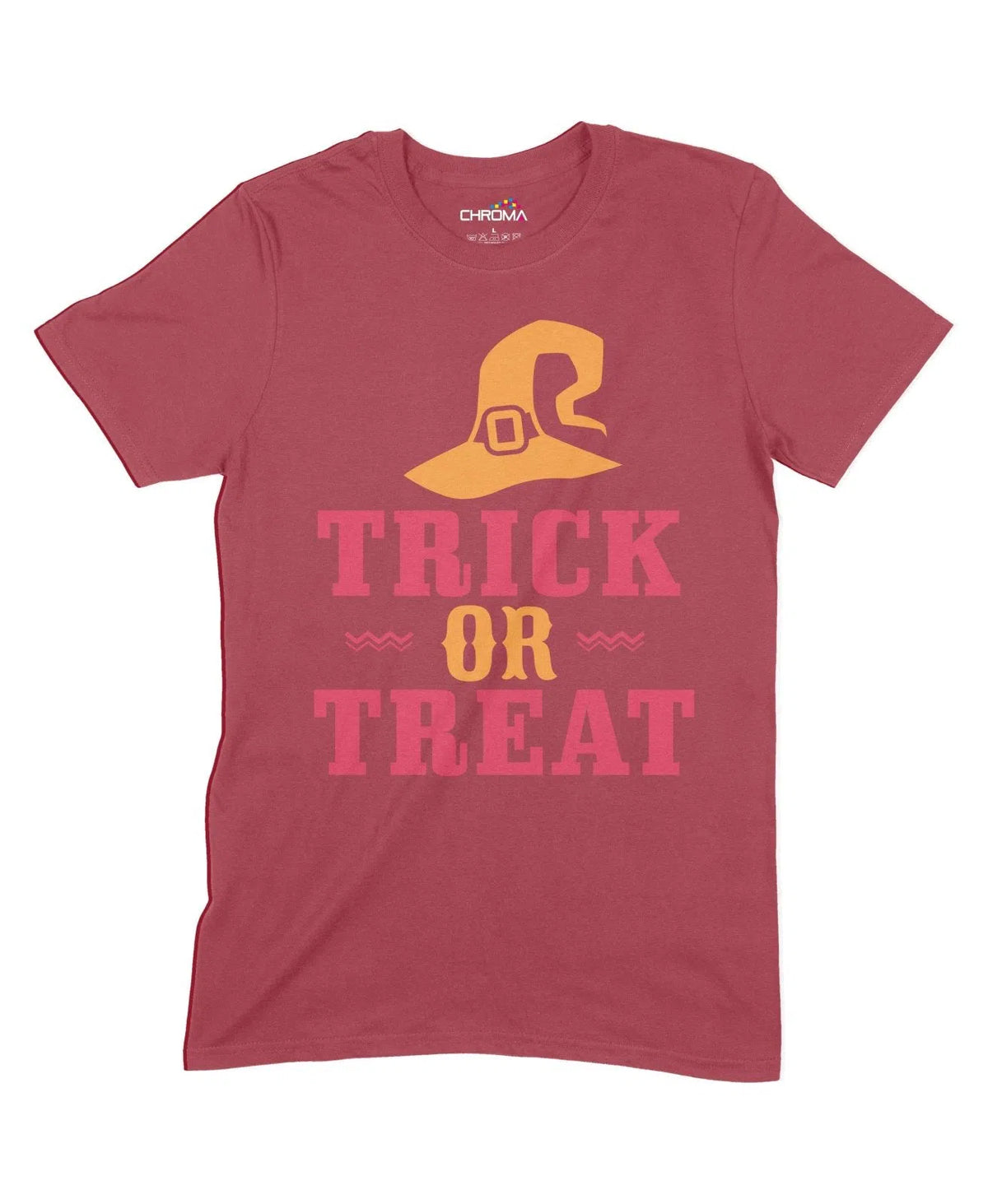 Trick Or Treat Witch Halloween Unisex Adult T-Shirt | Premium Hallowee Chroma Clothing