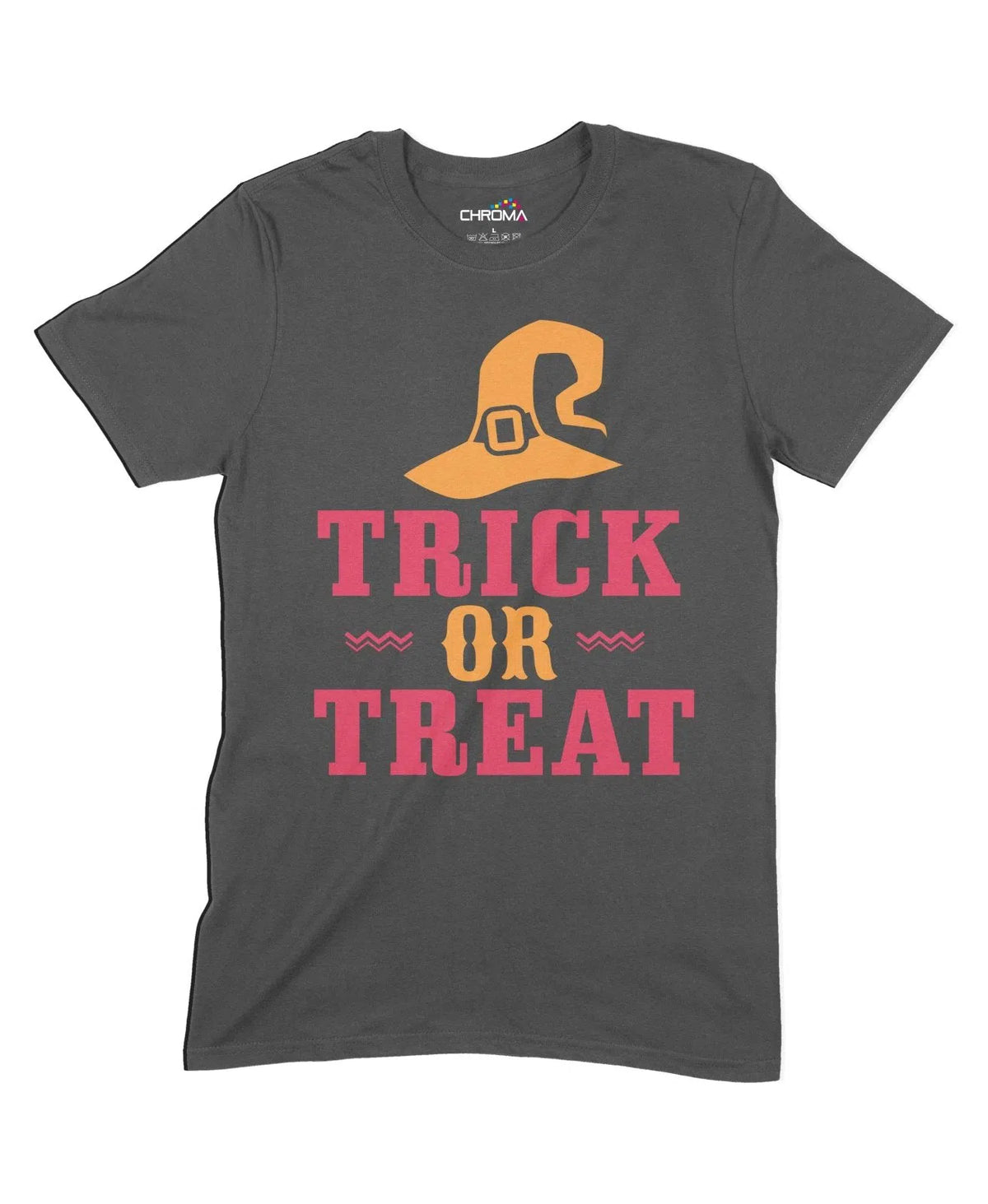 Trick Or Treat Witch Halloween Unisex Adult T-Shirt | Premium Hallowee Chroma Clothing