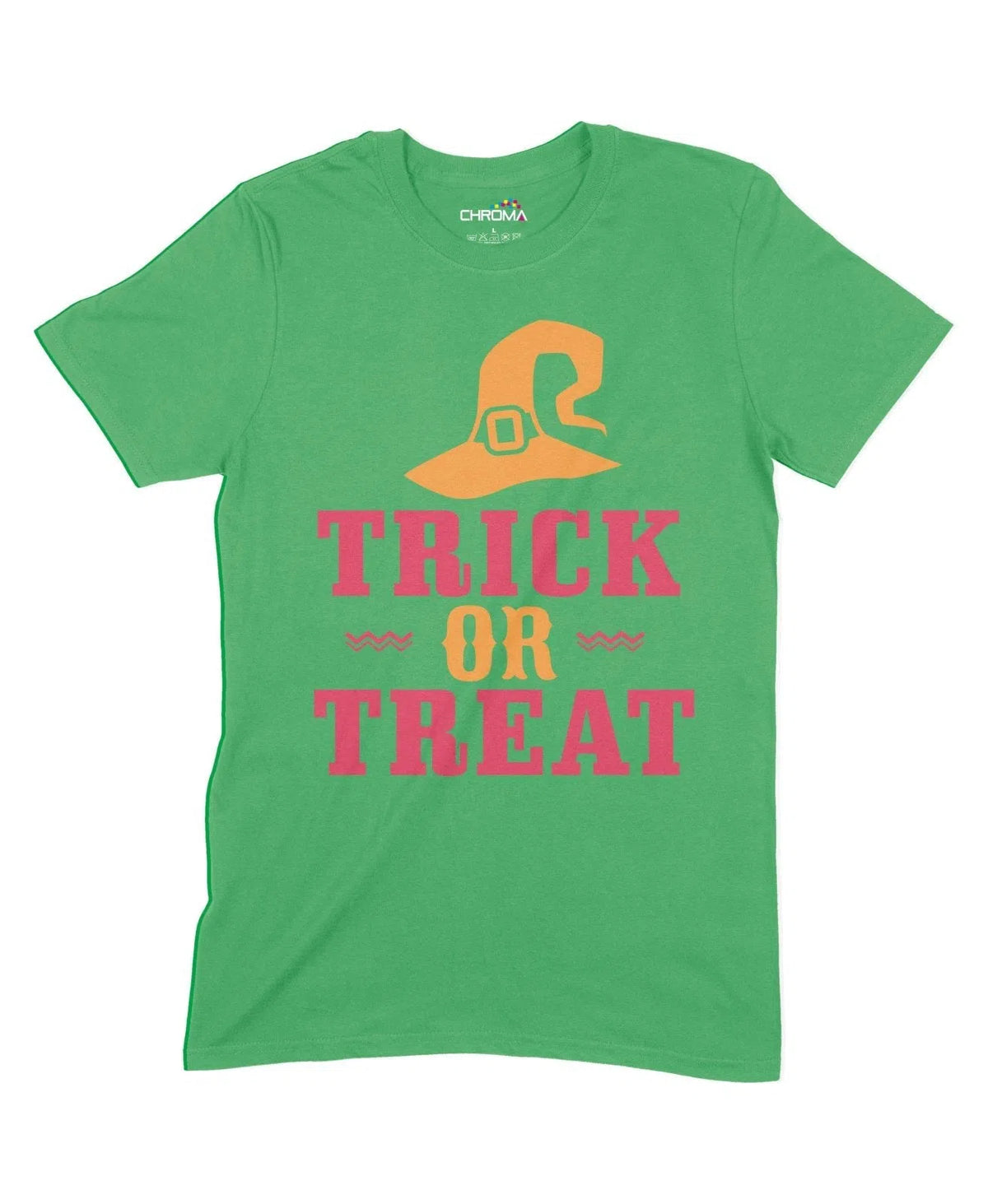 Trick Or Treat Witch Halloween Unisex Adult T-Shirt | Premium Hallowee Chroma Clothing