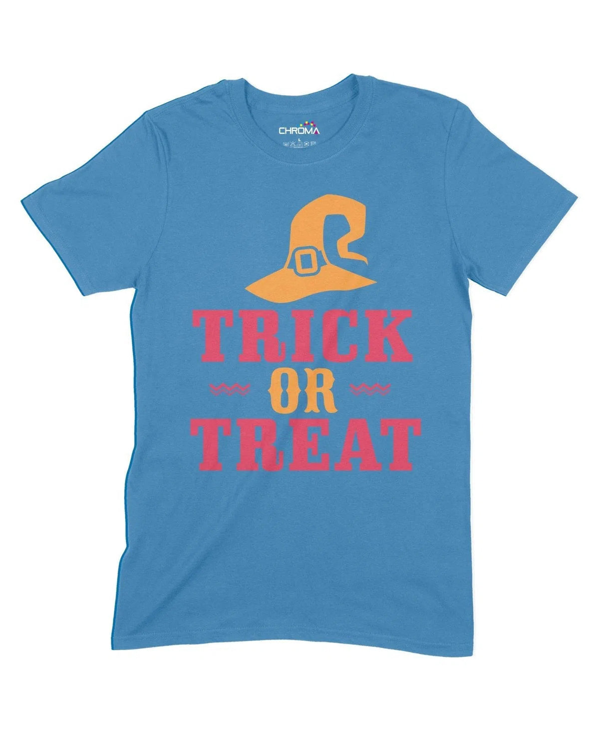 Trick Or Treat Witch Halloween Unisex Adult T-Shirt | Premium Hallowee Chroma Clothing