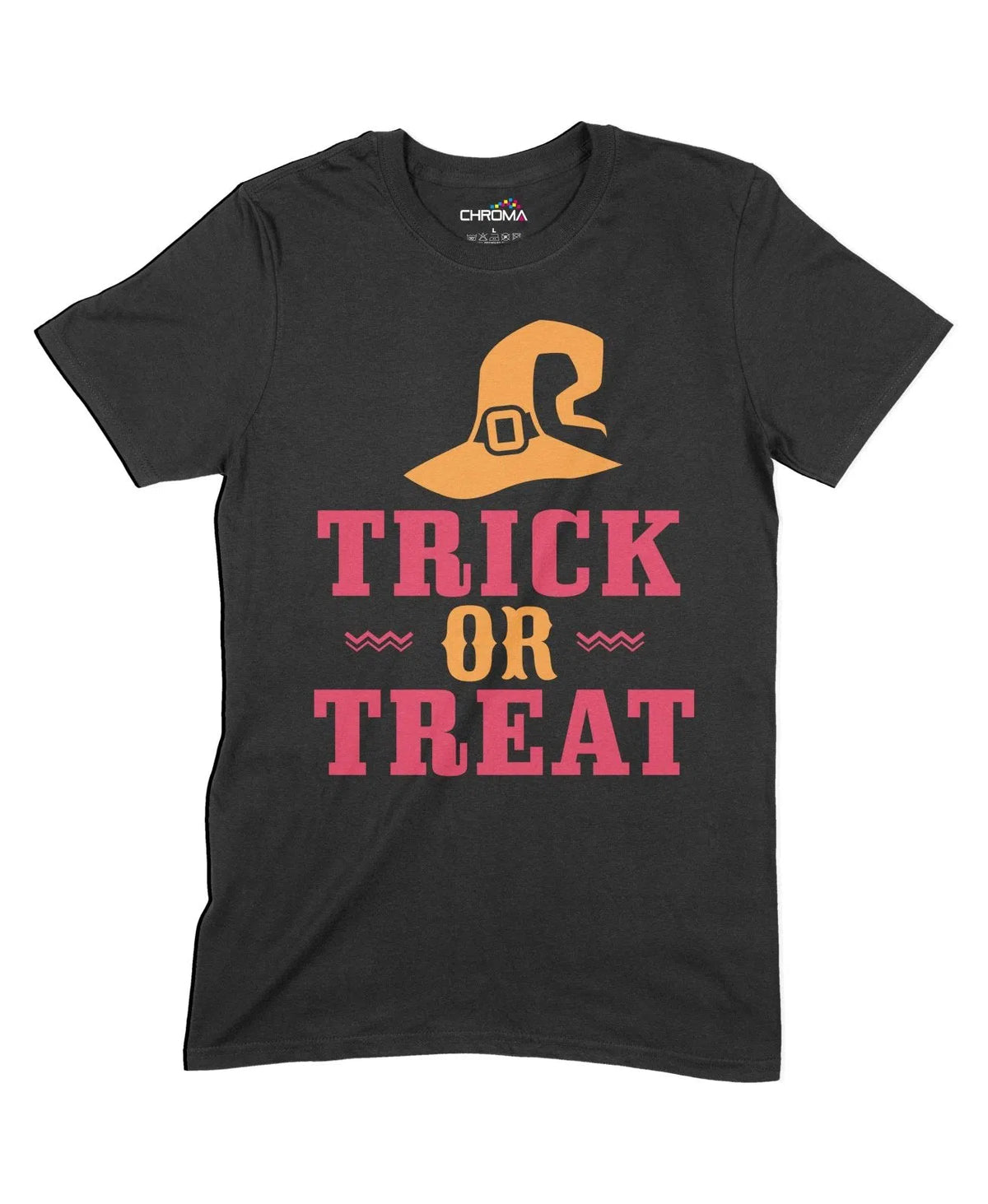 Trick Or Treat Witch Halloween Unisex Adult T-Shirt | Premium Hallowee Chroma Clothing