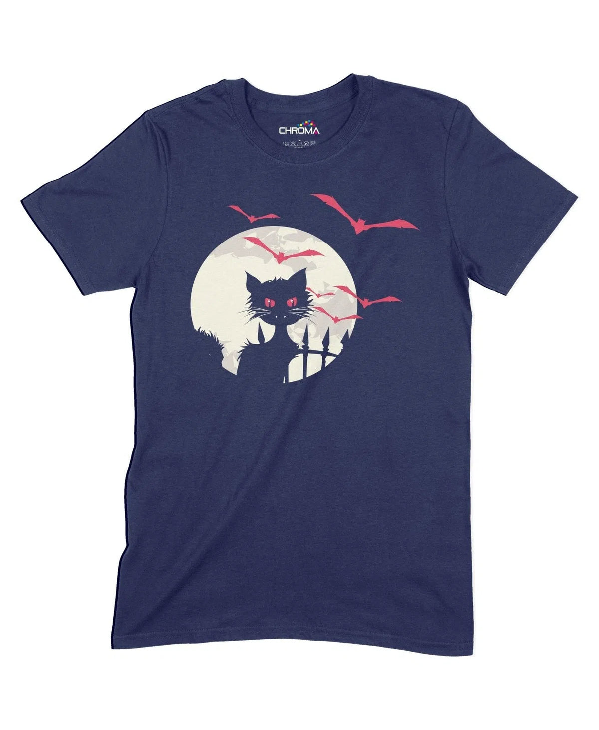 Vampire Cat Unisex Adult T-Shirt | Premium Halloween Clothing Chroma Clothing