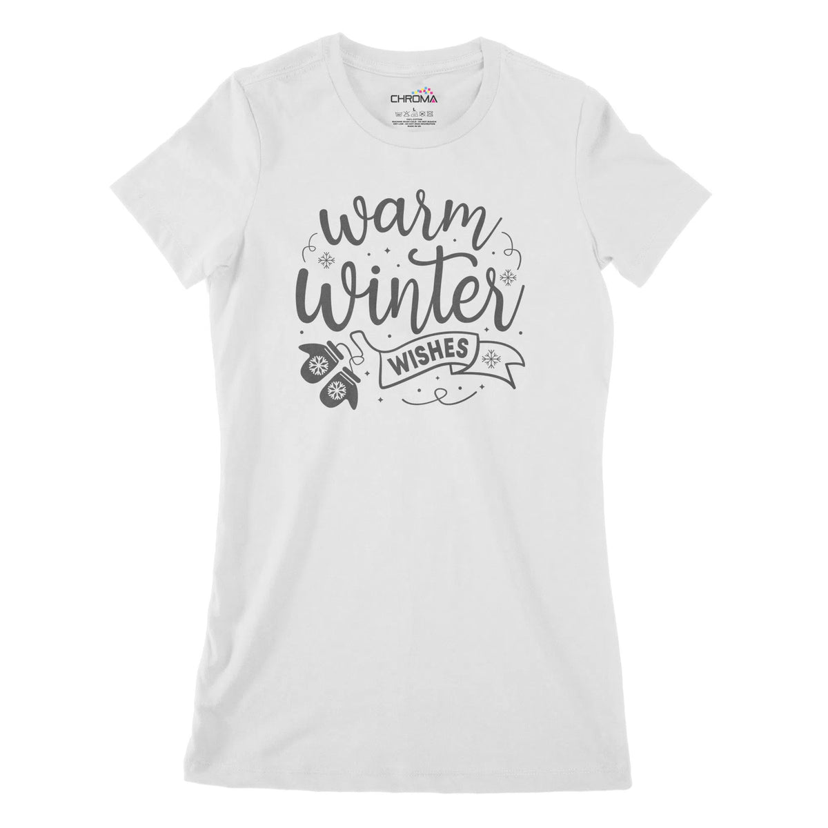 Warm Winter Wishes Women's Classic Fitted T-Shirt Chroma Clothing