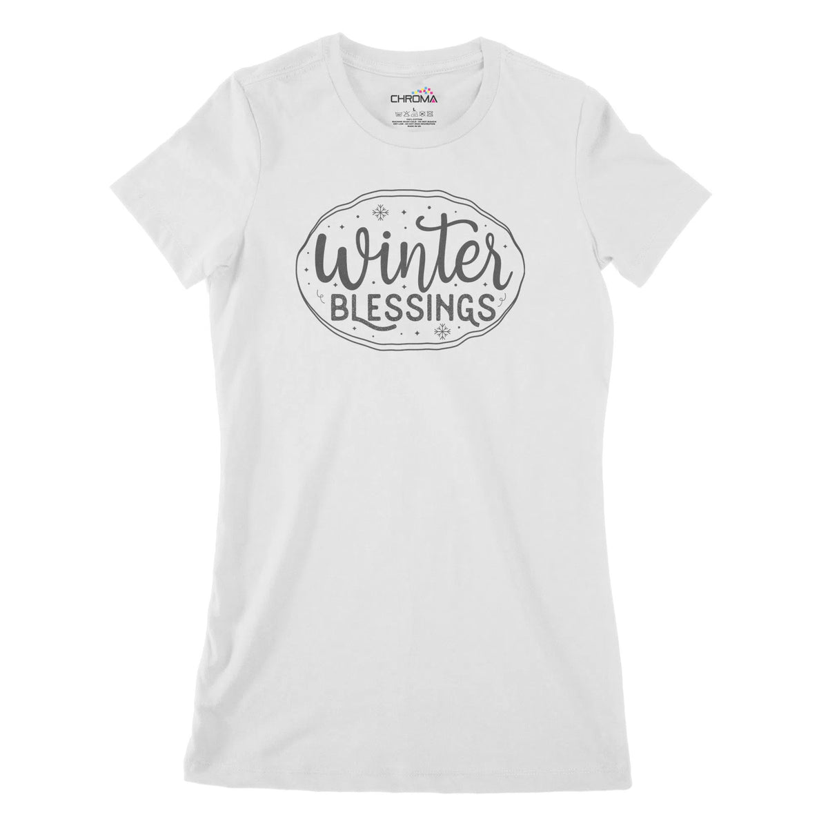 Winter Blessings Women's Classic Fitted T-Shirt Chroma Clothing