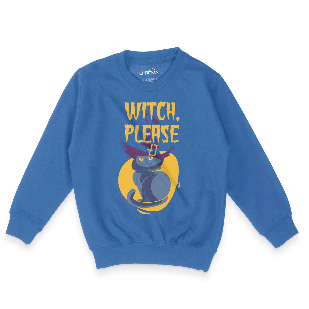 Witch Please Halloween Unisex Youth Sweatshirt | Premium Halloween Clo Chroma Clothing
