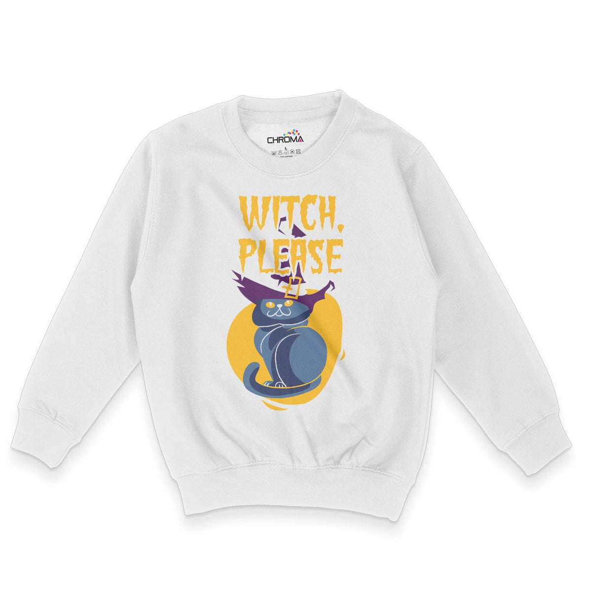 Witch Please Halloween Unisex Youth Sweatshirt | Premium Halloween Clo Chroma Clothing