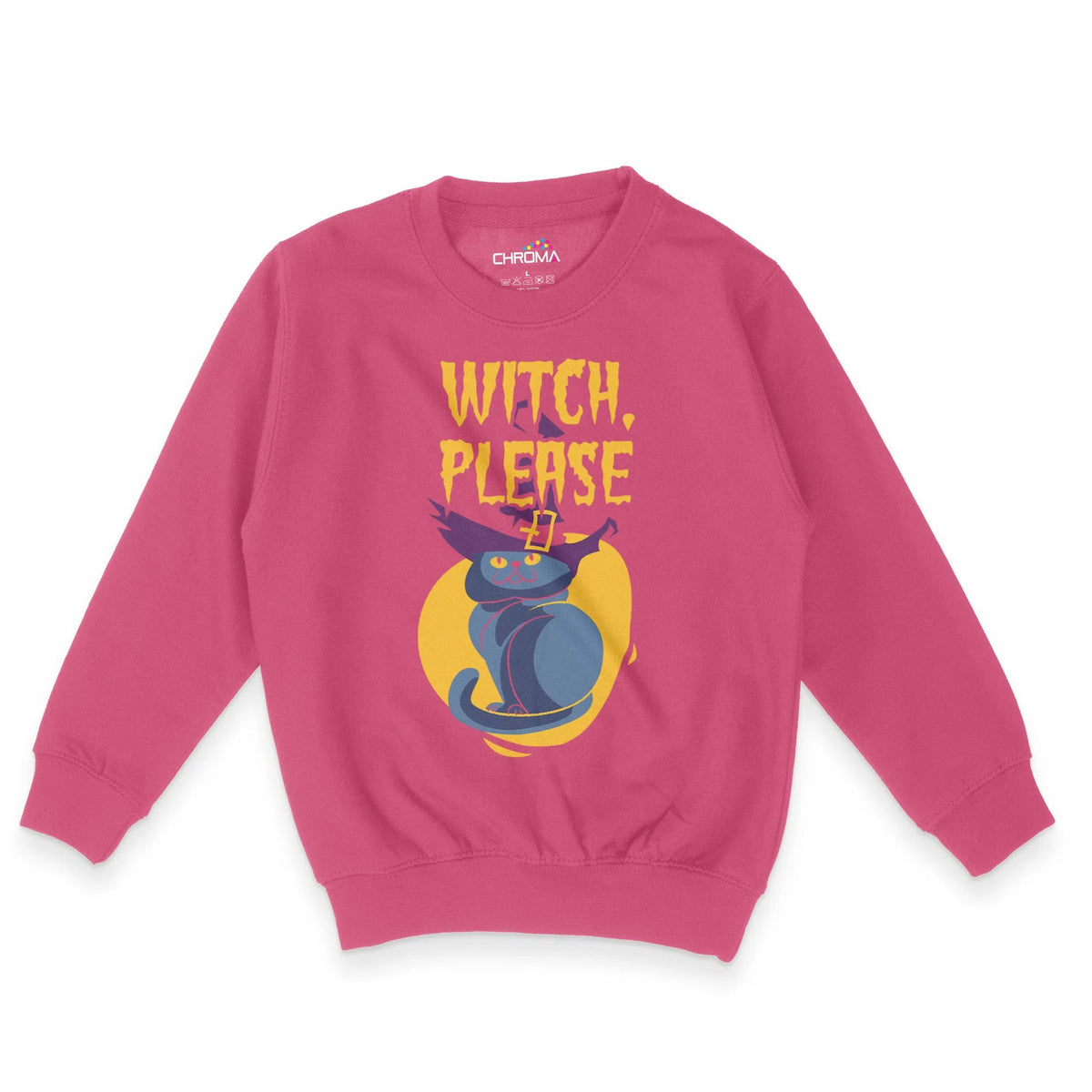 Witch Please Halloween Unisex Youth Sweatshirt | Premium Halloween Clo Chroma Clothing