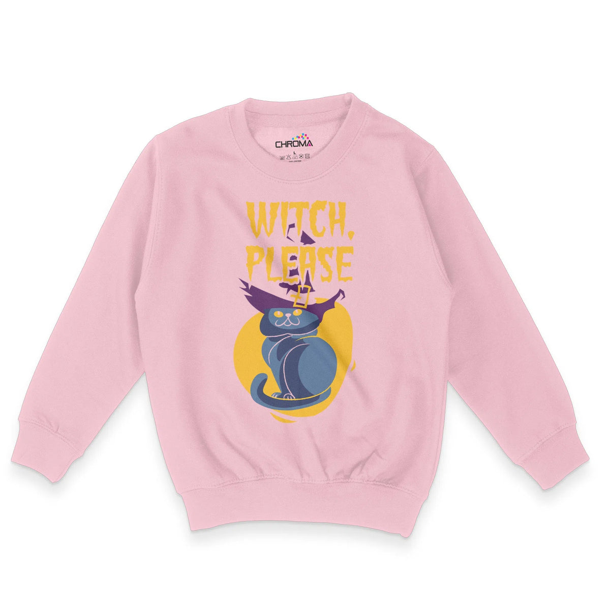 Witch Please Halloween Unisex Youth Sweatshirt | Premium Halloween Clo Chroma Clothing
