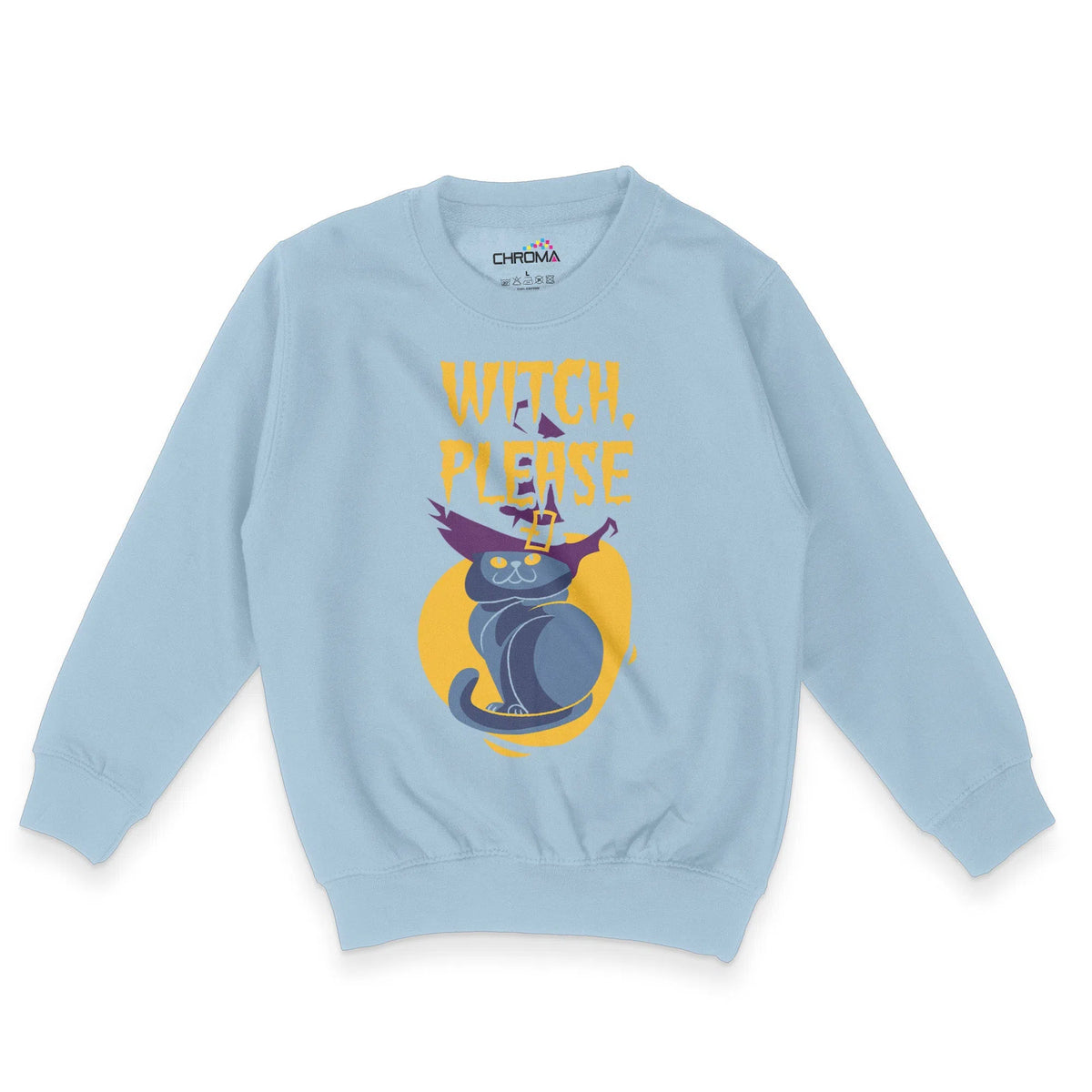 Witch Please Halloween Unisex Youth Sweatshirt | Premium Halloween Clo Chroma Clothing