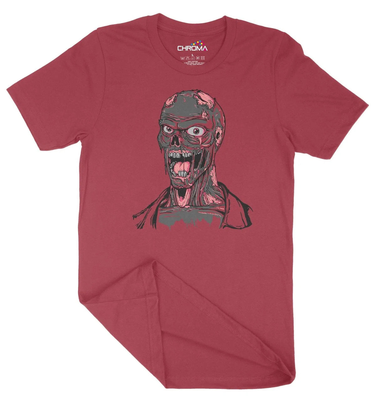 Zombie Head Skull Halloween Unisex Adult T-Shirt | Premium Halloween C Chroma Clothing