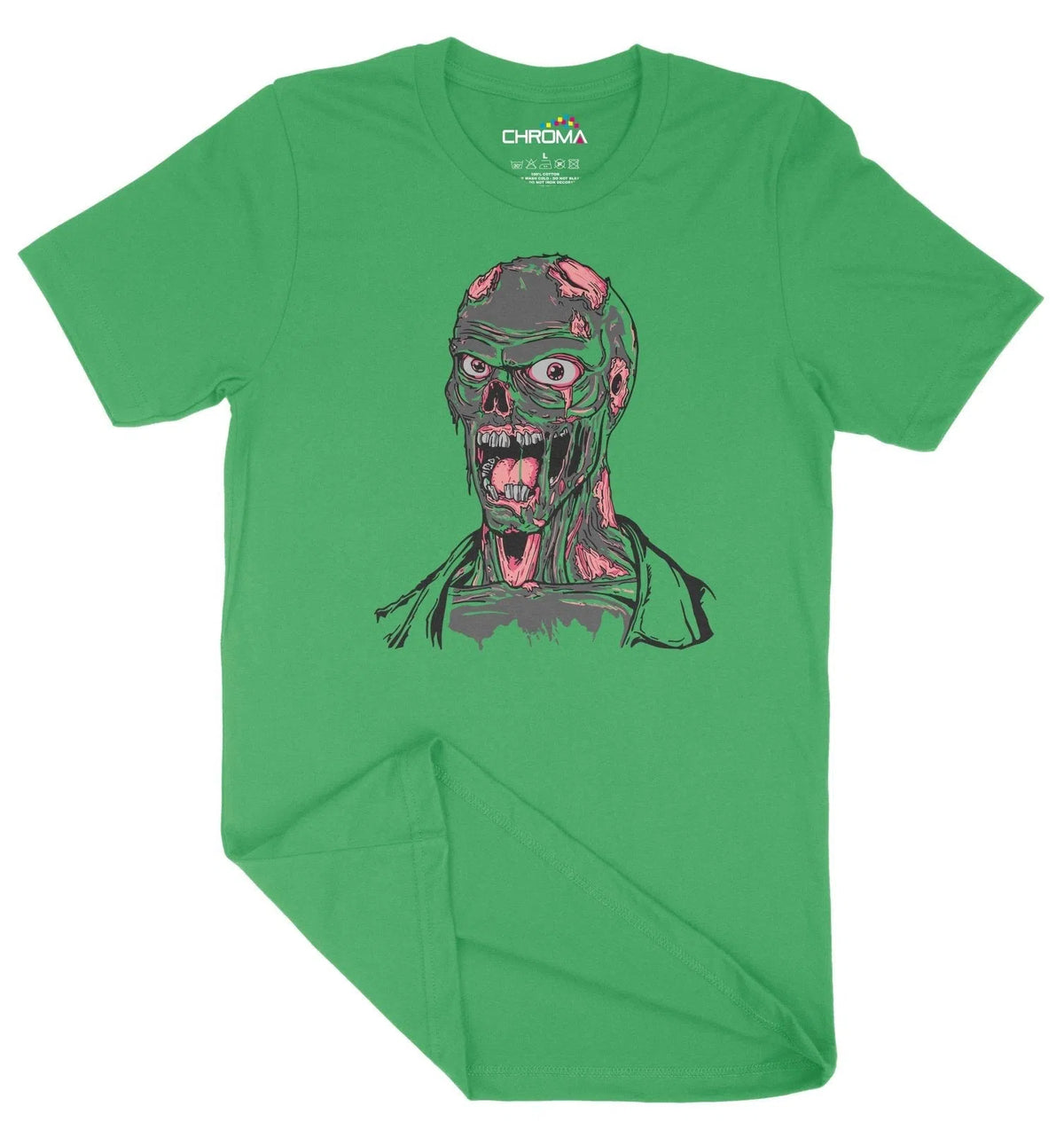 Zombie Head Skull Halloween Unisex Adult T-Shirt | Premium Halloween C Chroma Clothing