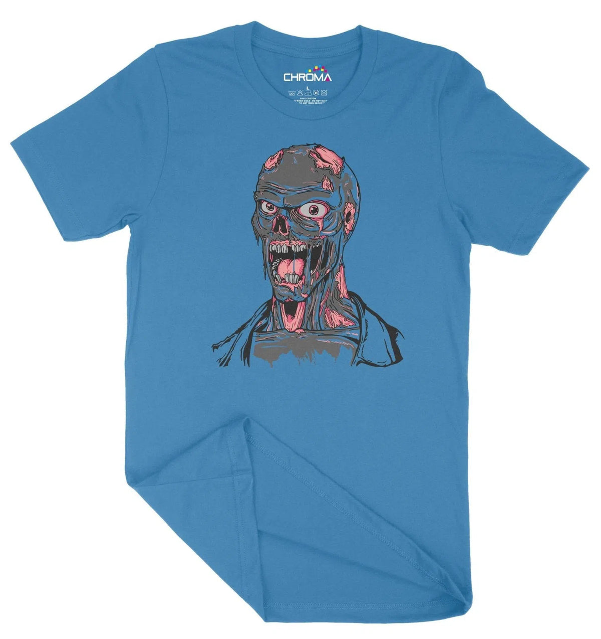 Zombie Head Skull Halloween Unisex Adult T-Shirt | Premium Halloween C Chroma Clothing